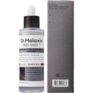 سرم پیل شات برنج سیاه دکتر ملاکسین روشن کننده و لایه بردار و و کنترل منافذ پوست حجم 200میلی لیتر